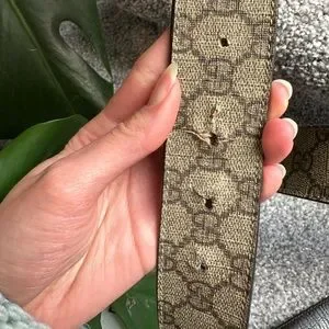 Unisex Gucci Grey Supreme Logomania Belt Gucci | Accessories | Unisex Gucci Grey Supreme Logomania  main image 2